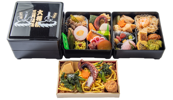 豪華なお弁当(過去の一例：上幕ノ内二段御膳)